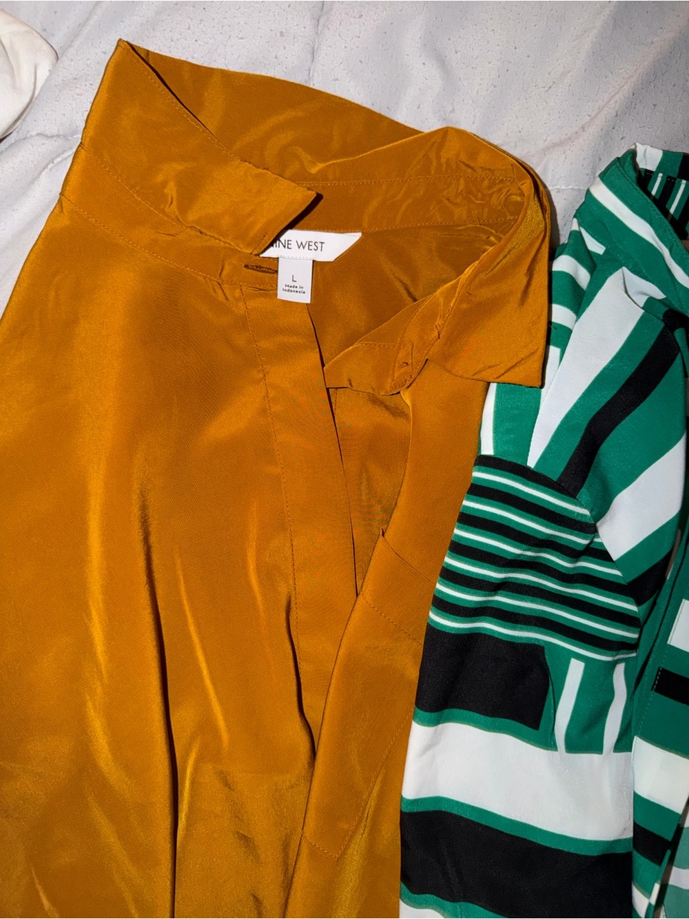 Set of 3 Nine West Satin Blouse’s Large - Picture 2 of 7